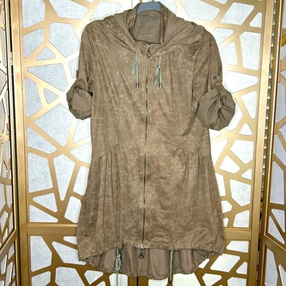 Miilla 100% PVC  Suede Hoodie Jacket‎